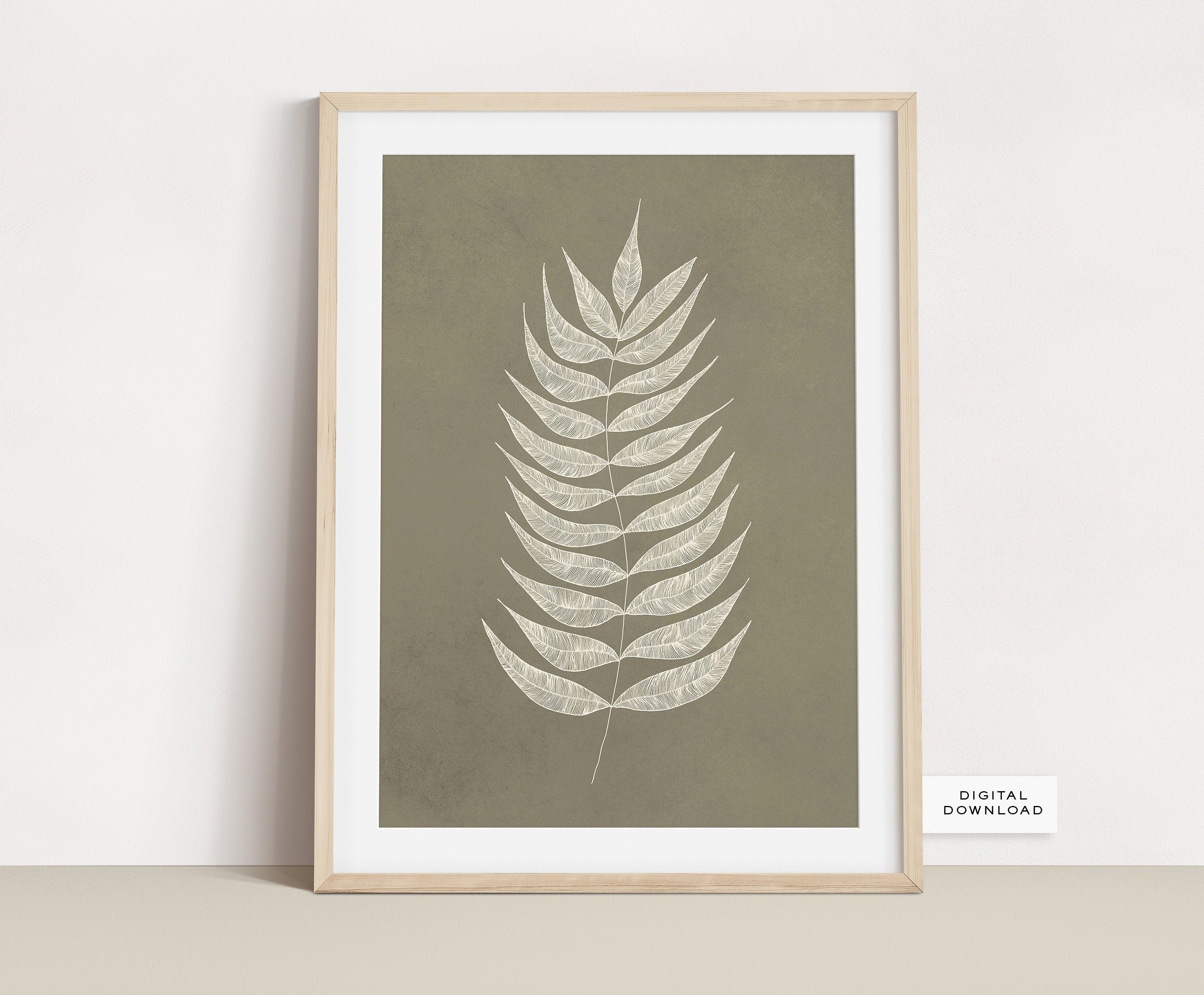 Leaf Art Print Botanical Printable Digital Modern Art Print | Etsy