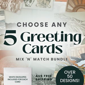 5x Greeting Cards | Bulk Card Set | Customise Your Own Set & Save Big | Every Occasion Variety Pack | Assorted Birthday card | Gift for her