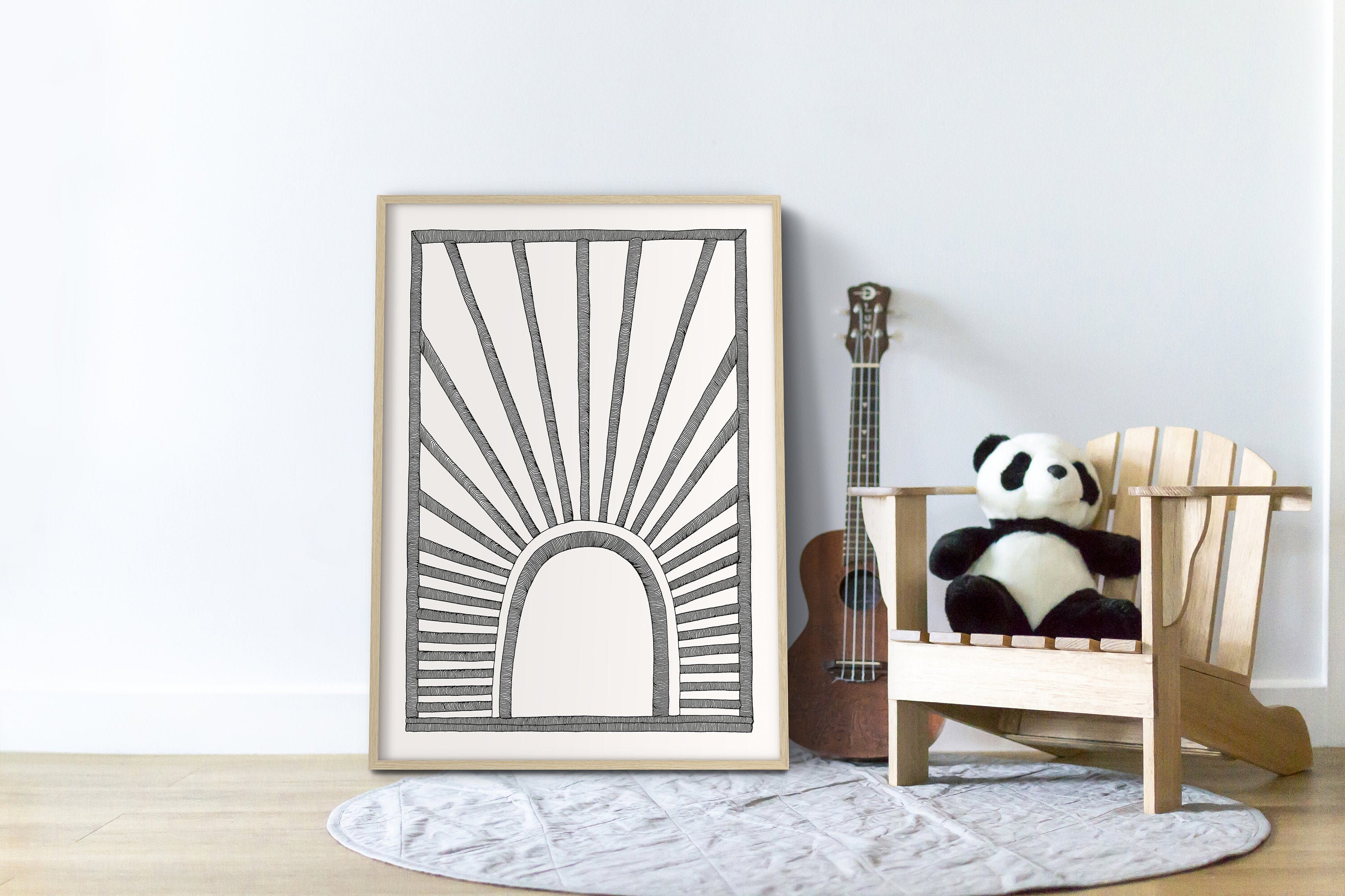 Rayttan | Boho Art Print | Sunrise Wall Art | Boho Nursery Decor ...