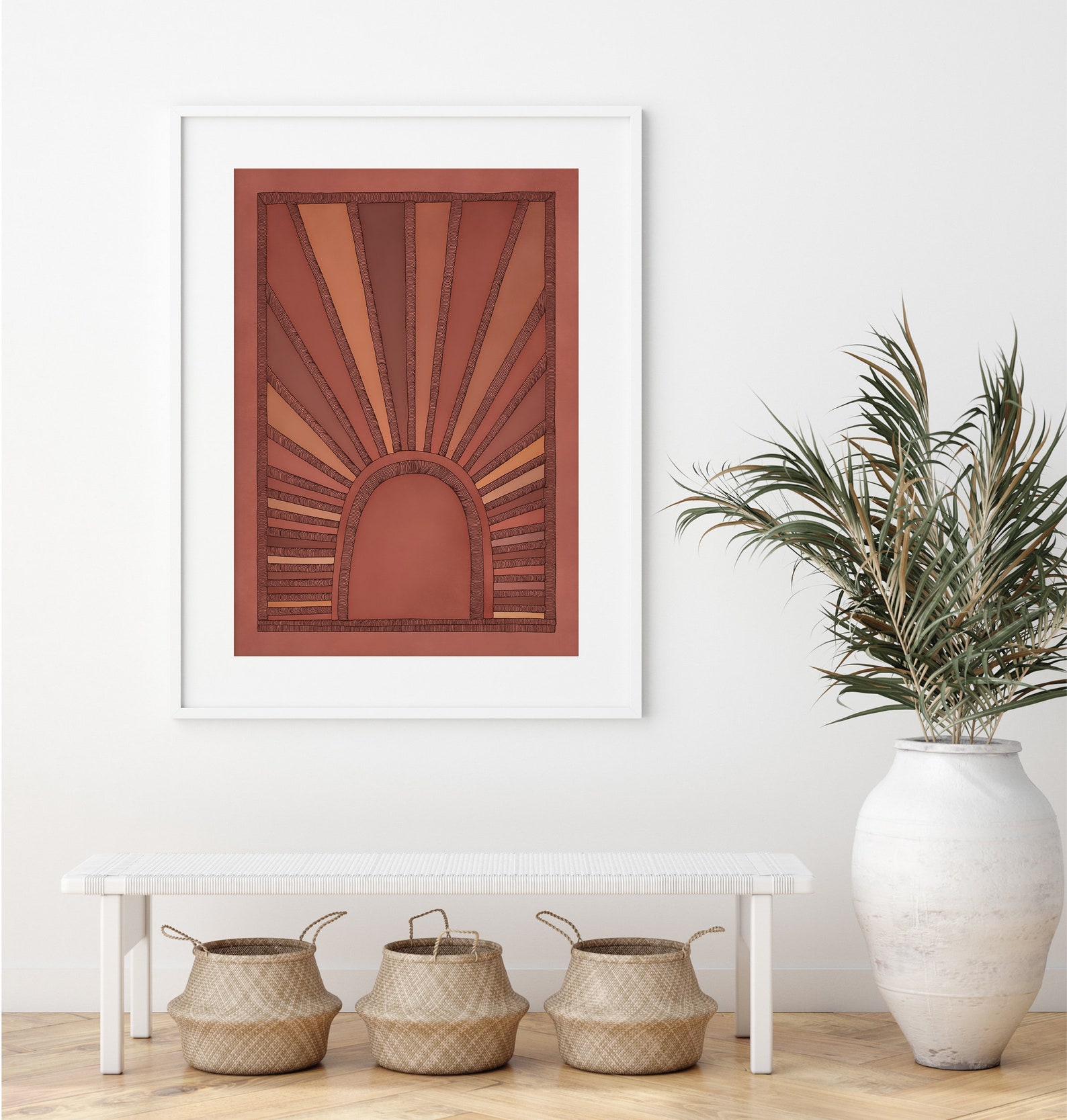 Rayttan | Sunrise Art Print | Modern Boho Wall Prints | Neutral ...