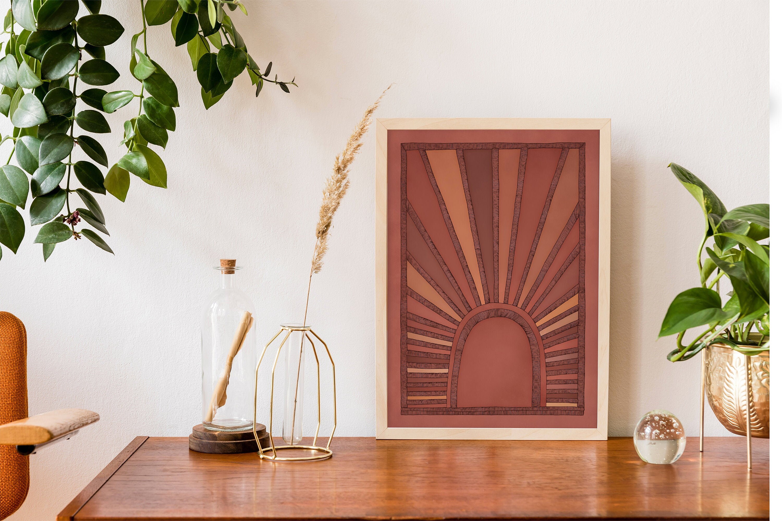 Rayttan | Sunrise Art Print | Modern Boho Wall Prints | Neutral ...