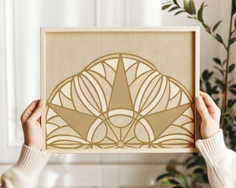Abstract Arch Window Print | Warm Neutral Geometric Wall Art | Modern Architectural Artwork
