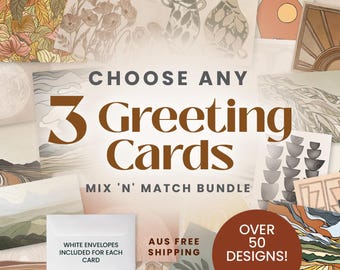 3x Greeting Cards | Bulk Card Set | Customise Your Own Set & Save Big | Every Occasion Variety Pack | Assorted Birthday card | Gift for her