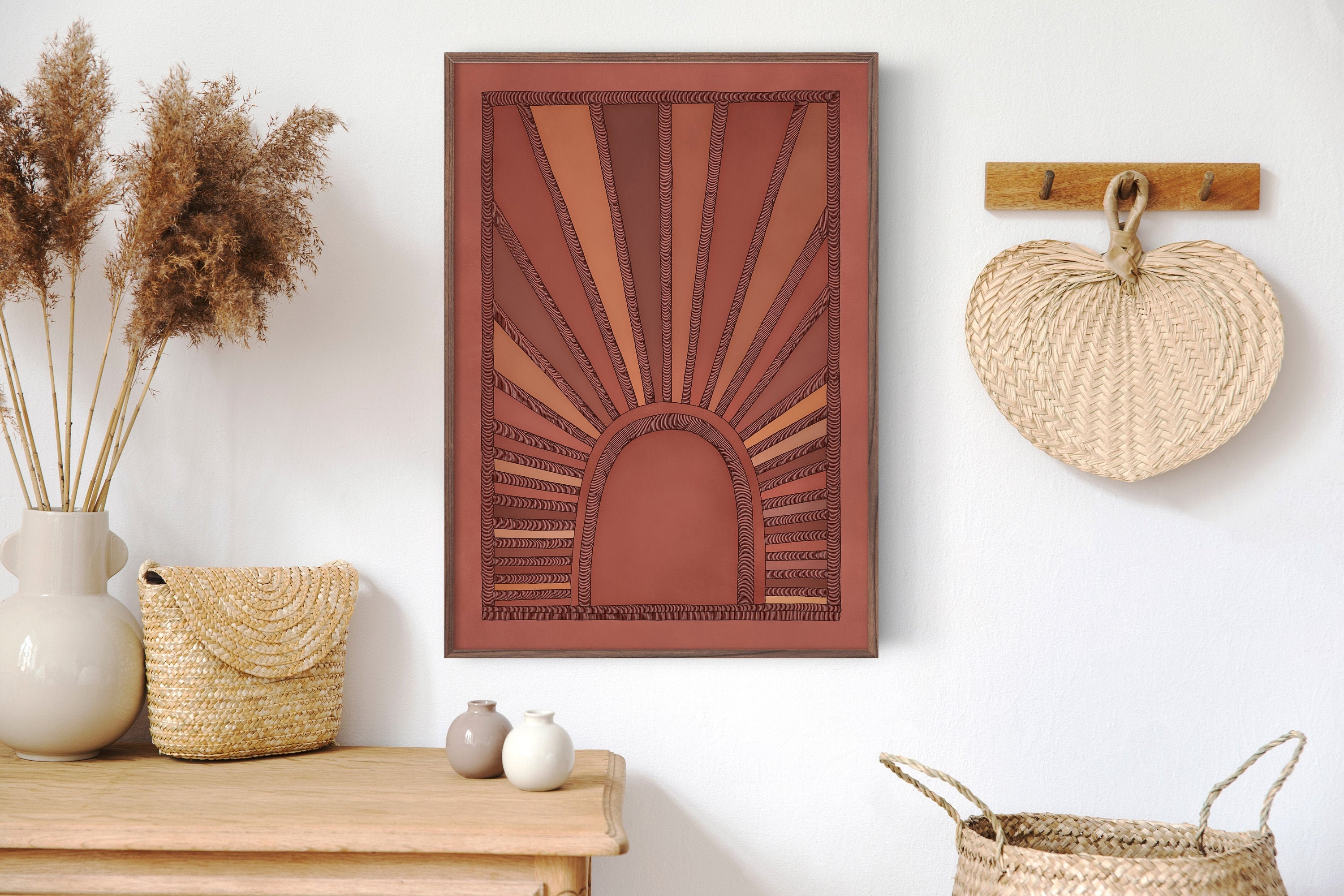 Rayttan | Sunrise Art Print | Modern Boho Wall Prints | Neutral ...