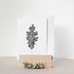 Grußkarte | Botanische Geschenkkarte | Blatt Karte | Geburtstagskarte | Moderne Karte | Blanko Innen | A6 Größe | Schwarz -Weiße Karte | Generische Karte