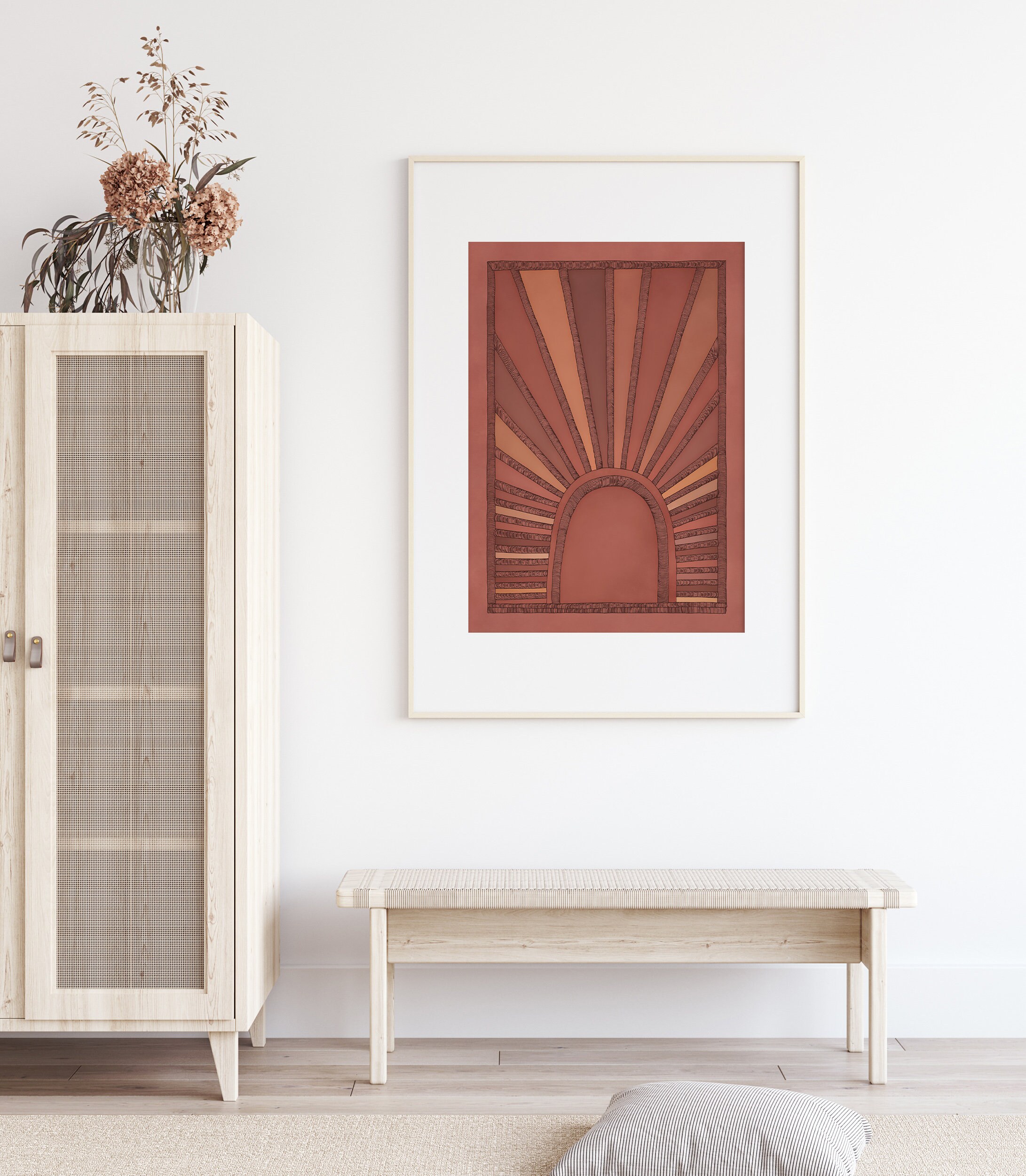 Rayttan | Sunrise Art Print | Modern Boho Wall Prints | Neutral ...