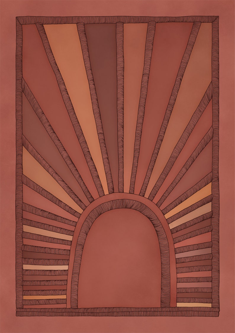 Rayttan | Sunrise Art Print | Modern Boho Wall Prints | Neutral ...