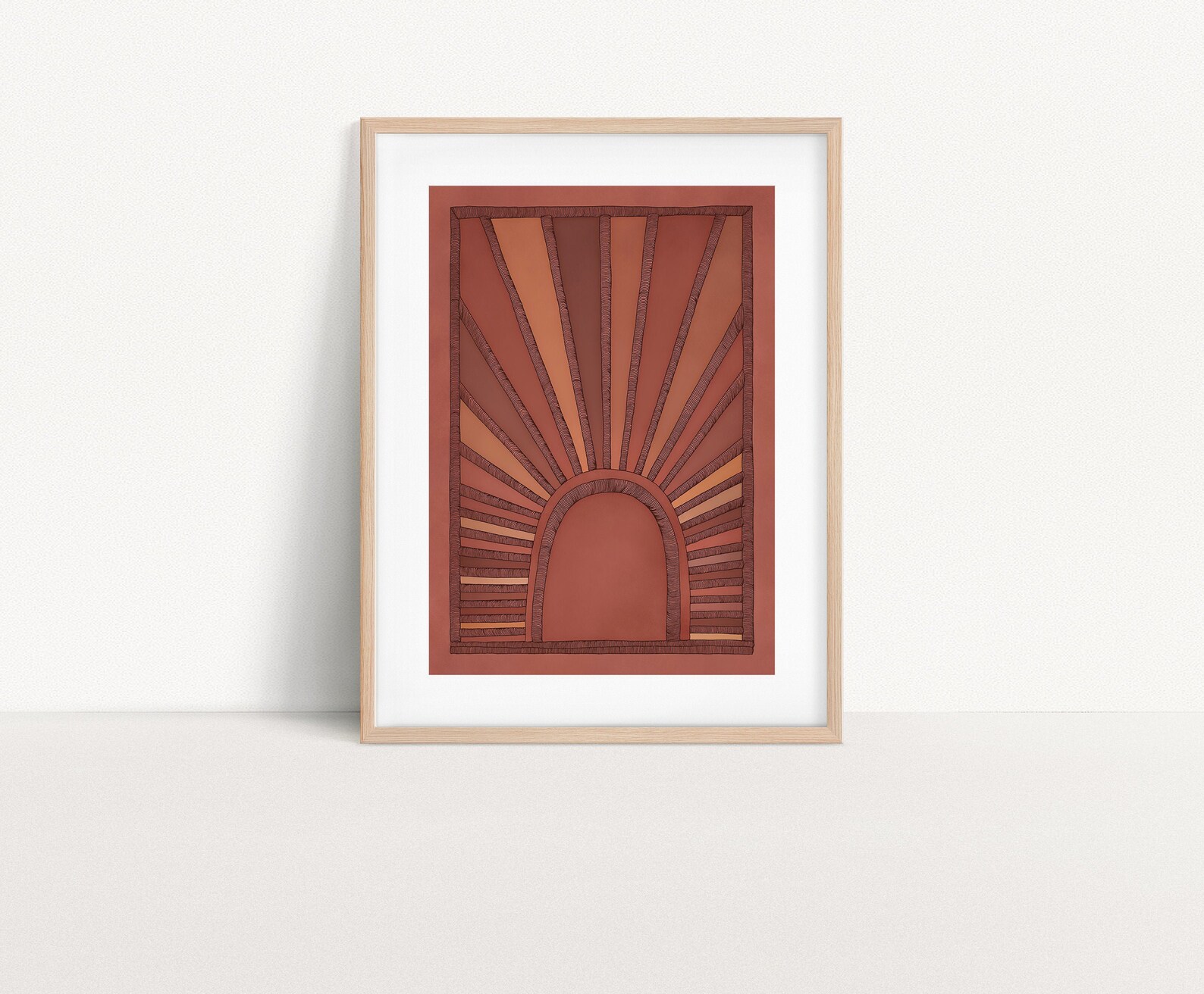Rayttan | Sunrise Art Print | Modern Boho Wall Prints | Neutral ...