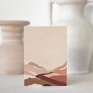 Wenskaart | Landschap Cadeaubon | Verjaardagskaart | Moderne kaart | Blanco binnenkant | A6-formaat | Beige kaart | Generieke kaart