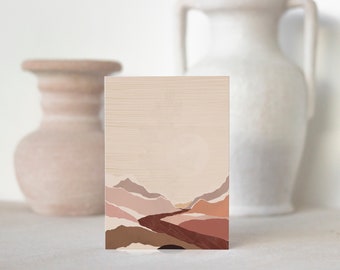 Landscape Greeting Card: Modern A6 Blank Card