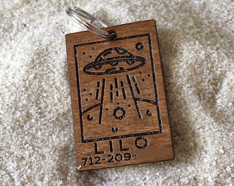 Beamed Up Pet Tag