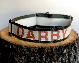 Bend Dog Collar with Dark Green