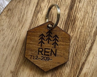 Pine Pet Tag