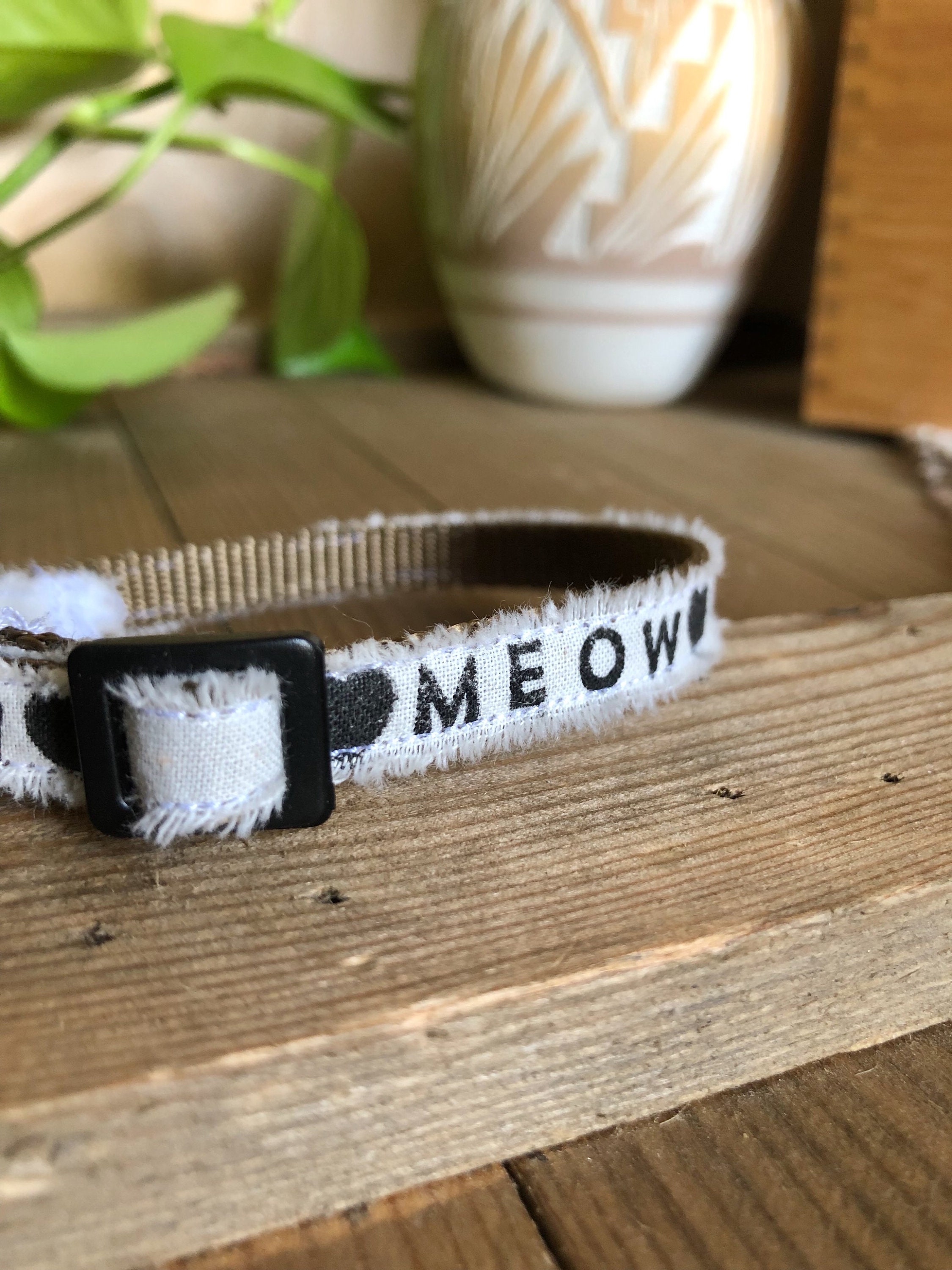 Meow Cat Collar Breakaway Cat Collar New Pet Gift Unique Etsy