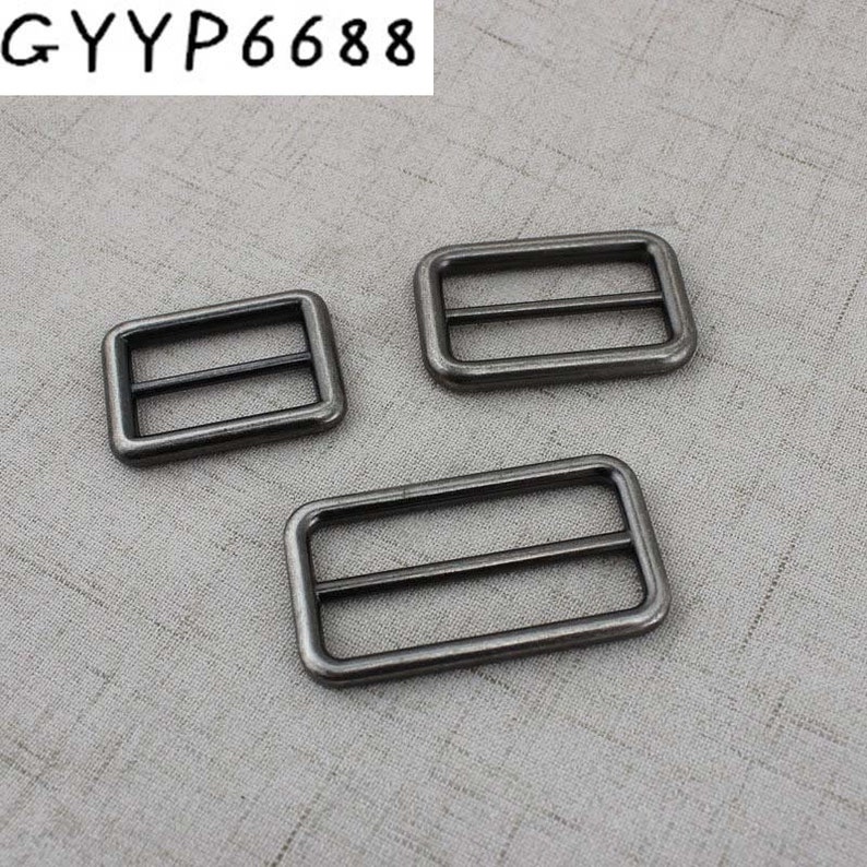 4pcs 50pcs 19mm 51mm Old silver Alloy Slider Tri-glide Accessory Bags Handbags long shoulder strap adjustment welded buckles