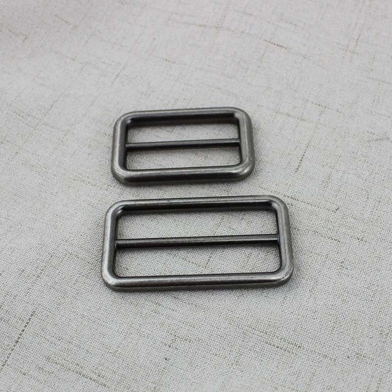 4pcs 50pcs 19mm 51mm Old silver Alloy Slider Tri-glide Accessory Bags Handbags long shoulder strap adjustment welded buckles