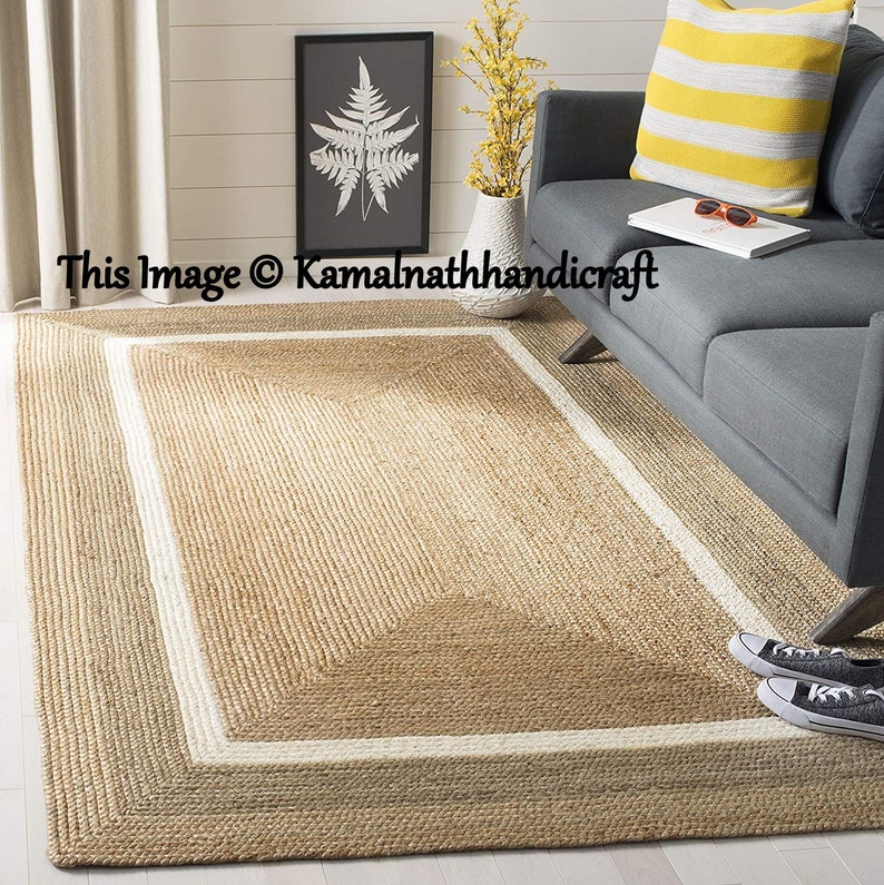 Jute rug 2x3' Farm house Area rug Natural boho rug Etsy