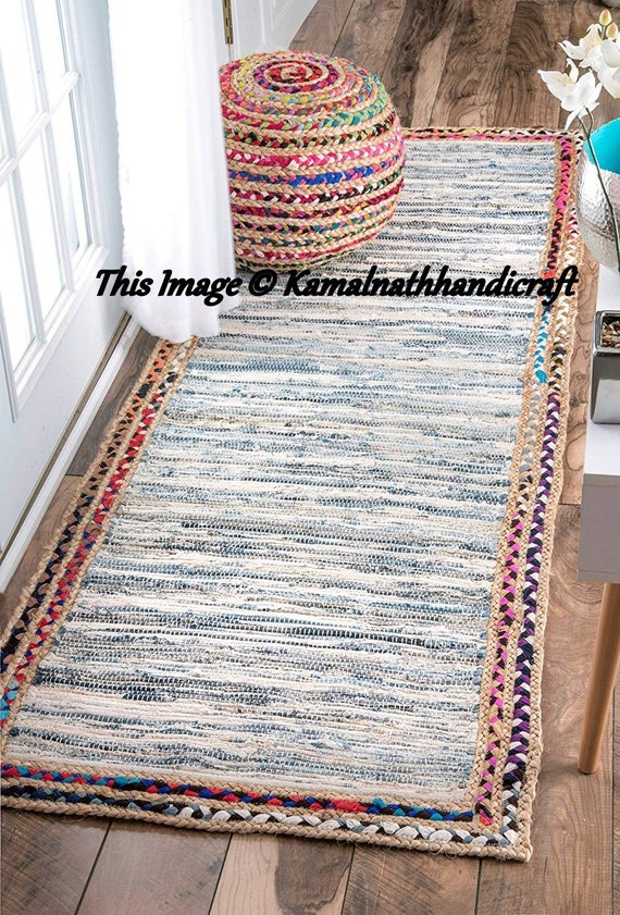 Braided Rug Runner Braided Area Rug Jute Cotton Rug Runner Etsy