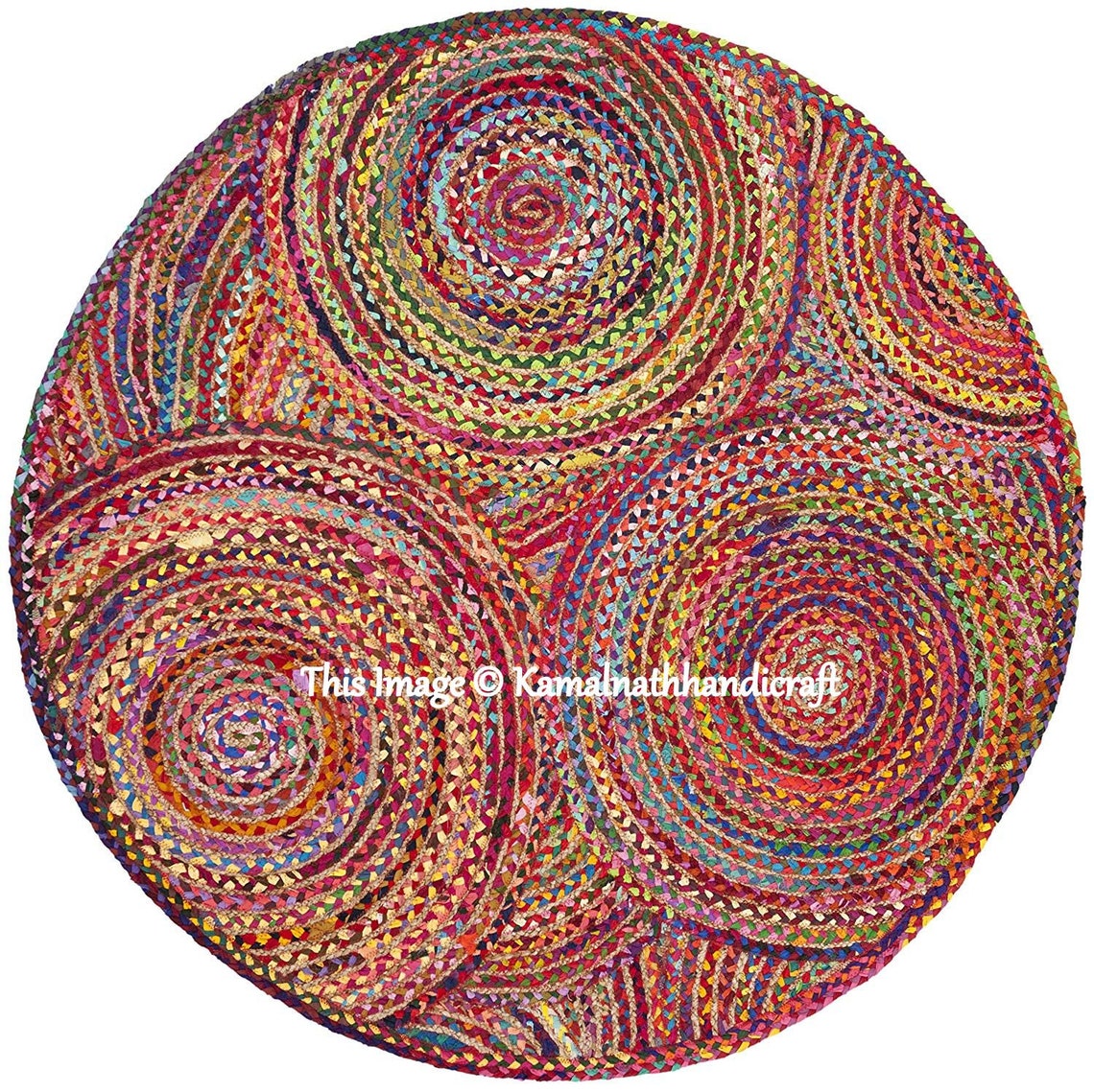 Round Rugnatural Color Jute Round Rugcoffee Table Rug Carpet Etsy