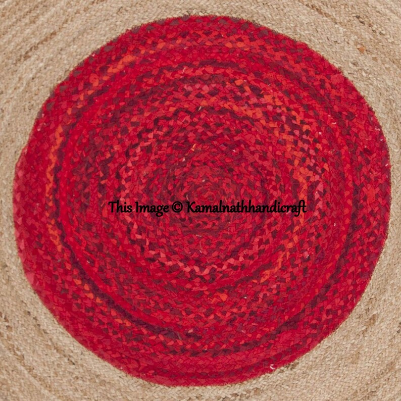 Jute Rag Rug Round Floor Rug Handmade Jute Rug Natural Jute Etsy