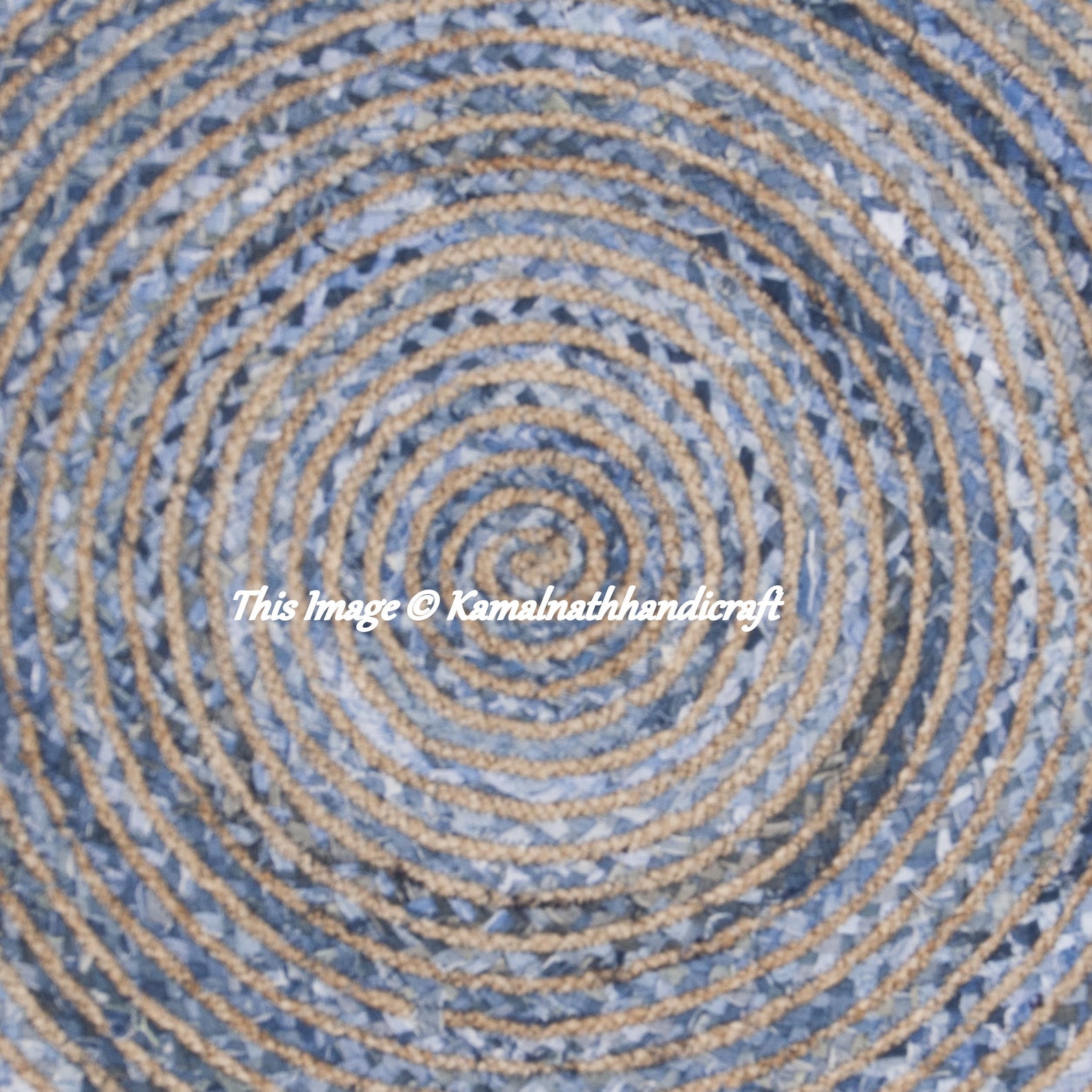 Jute Round Rug Yellow Area Accent Circle Dari Carpetbraided Etsy