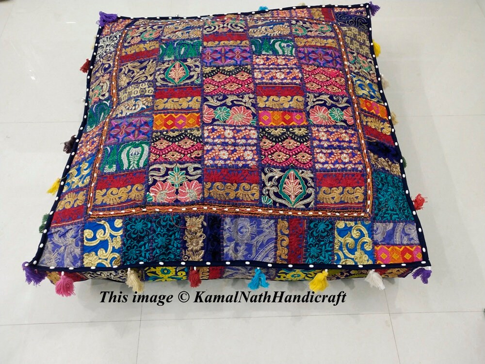 Großes Bodenkissen Bodenkissen SARI PATCHWORK | Etsy
