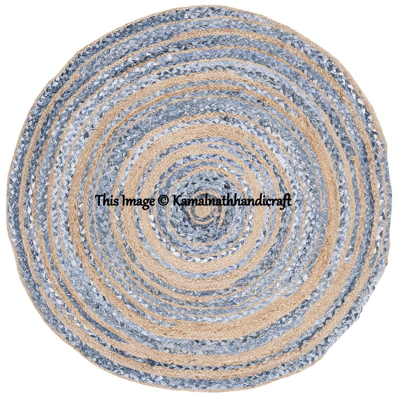 Extra Large Braided Chindi Round Rugs Dining Room Area Etsy