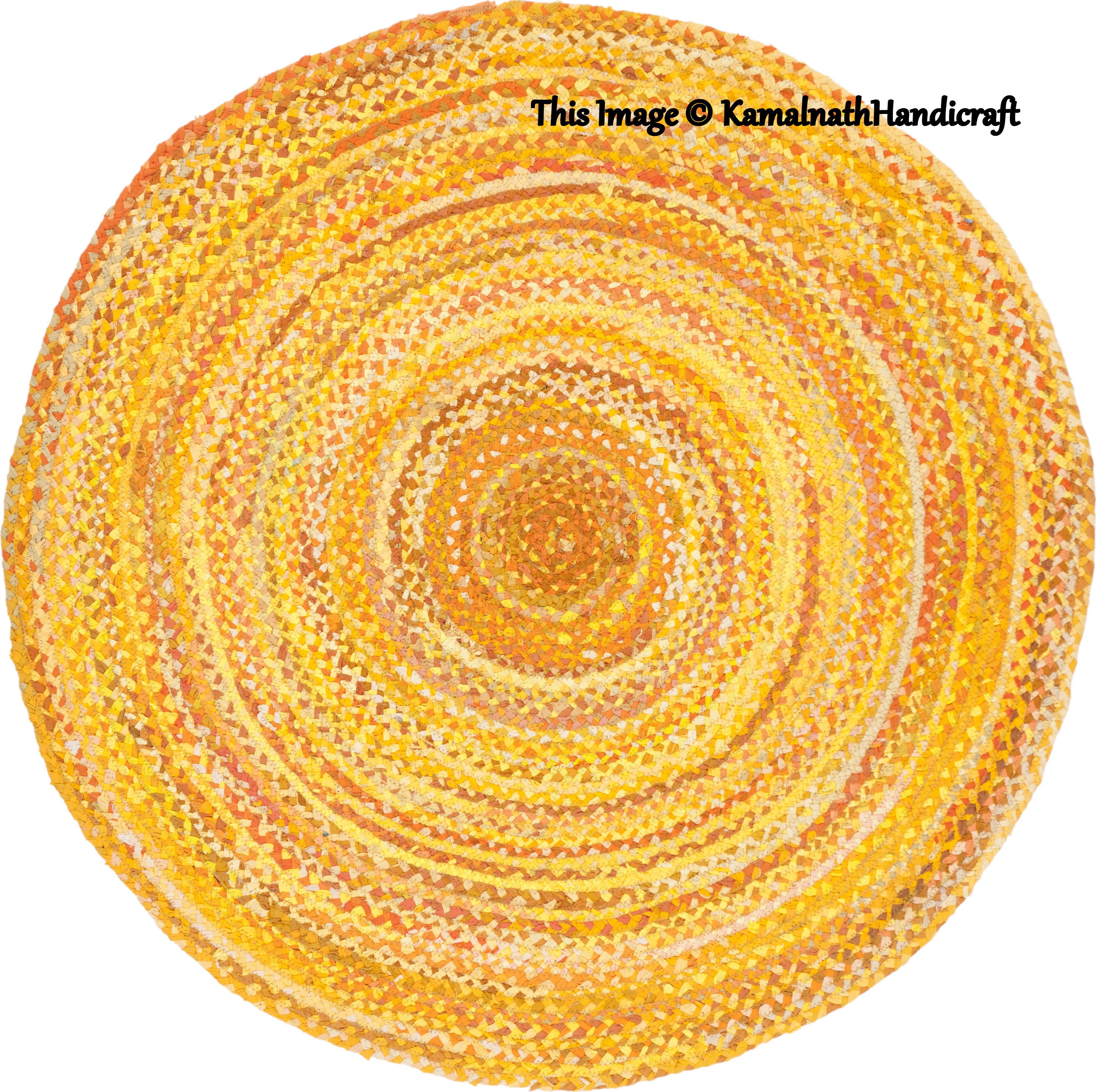 Round Colorful Rug Braided Rag Rug Indian Rag Rug Meditation Etsy