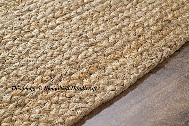 Indian Braided Jute Rug Rag Hand Woven Natural Jute area Rugs Etsy