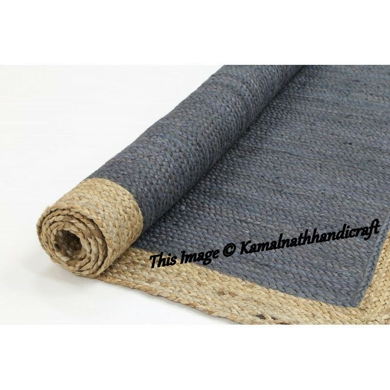 Jute Rag Rug Rectangle Floor Rug Handmade RugIndian Braided Etsy