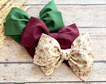 Knotted Baby Girl Headbands Autumn Fabric Hairbows Fall Baby Hair Bows Thanksgiving Accessories