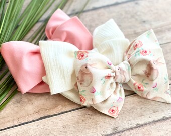 Baby Girl New Easter Bunny Print Sling Siamese Baby Halter Bandage Striped Bow Pompom Romper 80cm Baby Girl New Easter Bunny Print Sling Siamese Baby Halter Bandage Striped Bow Pompom Romper 80cm