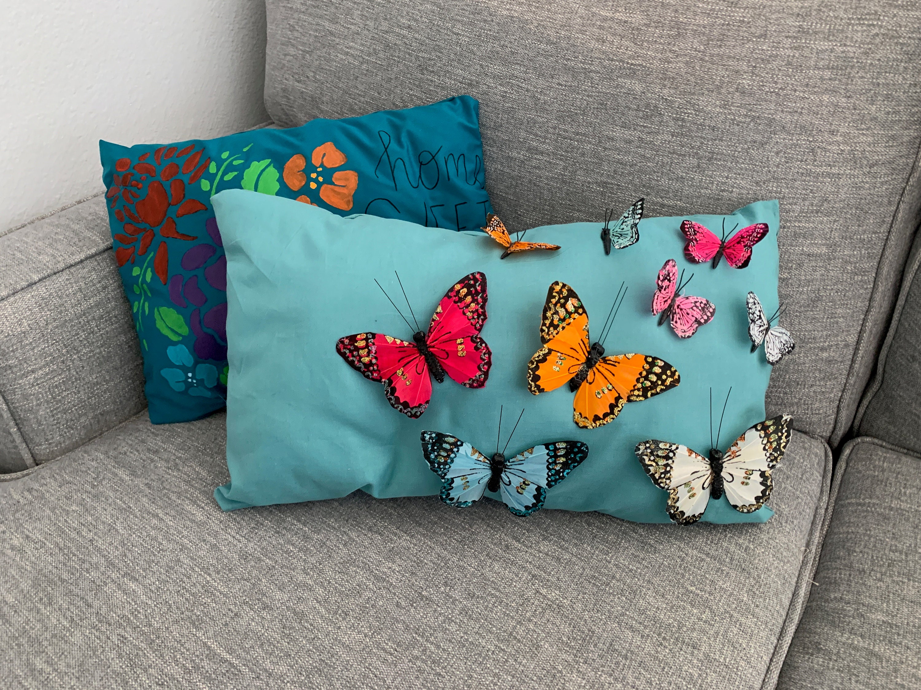 Butterflies pillow Etsy