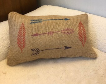 Feathers/arrows pillow