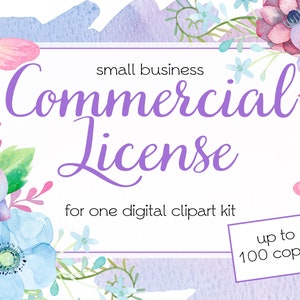 License for Commercial Use / License for Small Business / Digital PNG Files / Instant Download