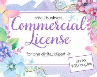 License for Commercial Use / License for Small Business / Digital PNG Files / Instant Download