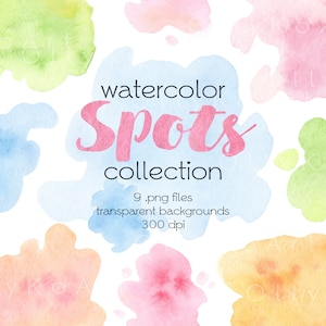 PNG White Watercolor Splashes Splotches Clipart, Paint Drip, Hand Painted  Blobs, Watercolor Shapes Graphics, White Splashes,Instant Download