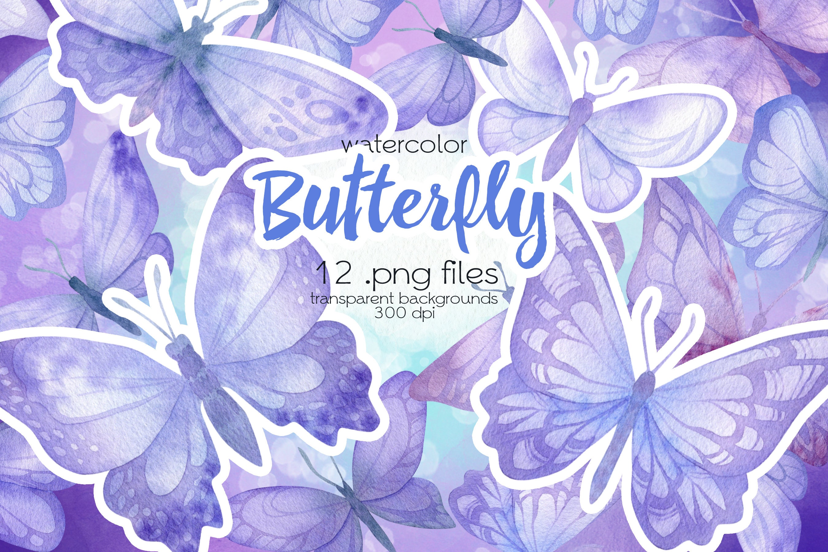 Purple Butterfly Border Design