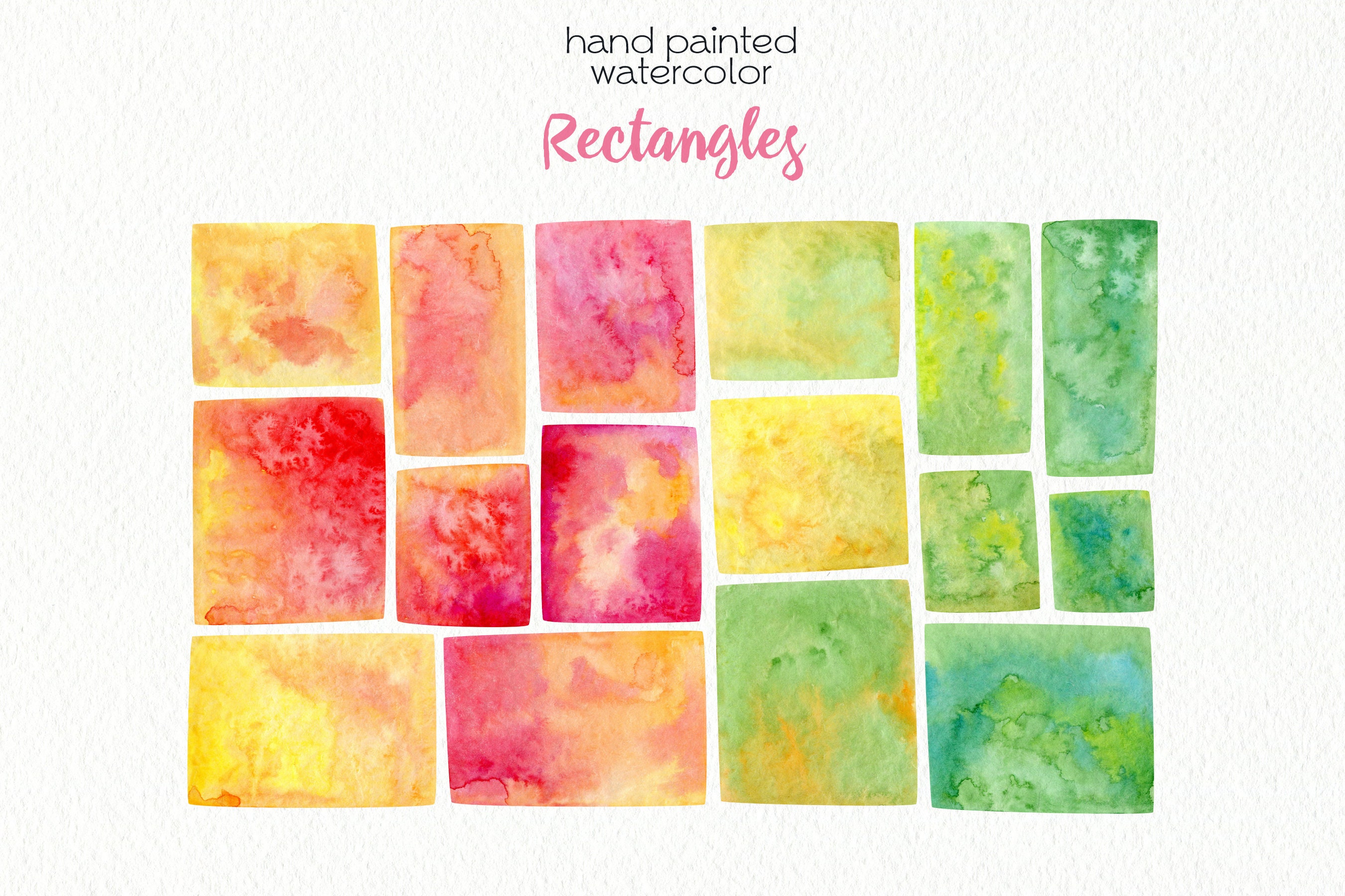 Acuarela Rectángulo Clipart / Puntos abstractos / Amarillo | Etsy