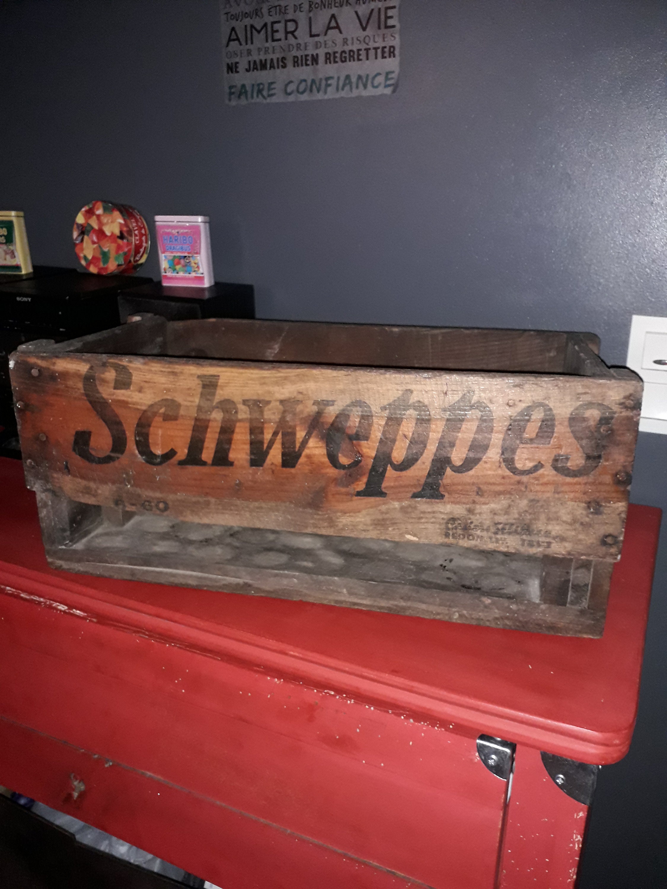 Caisse Bois Schweppes