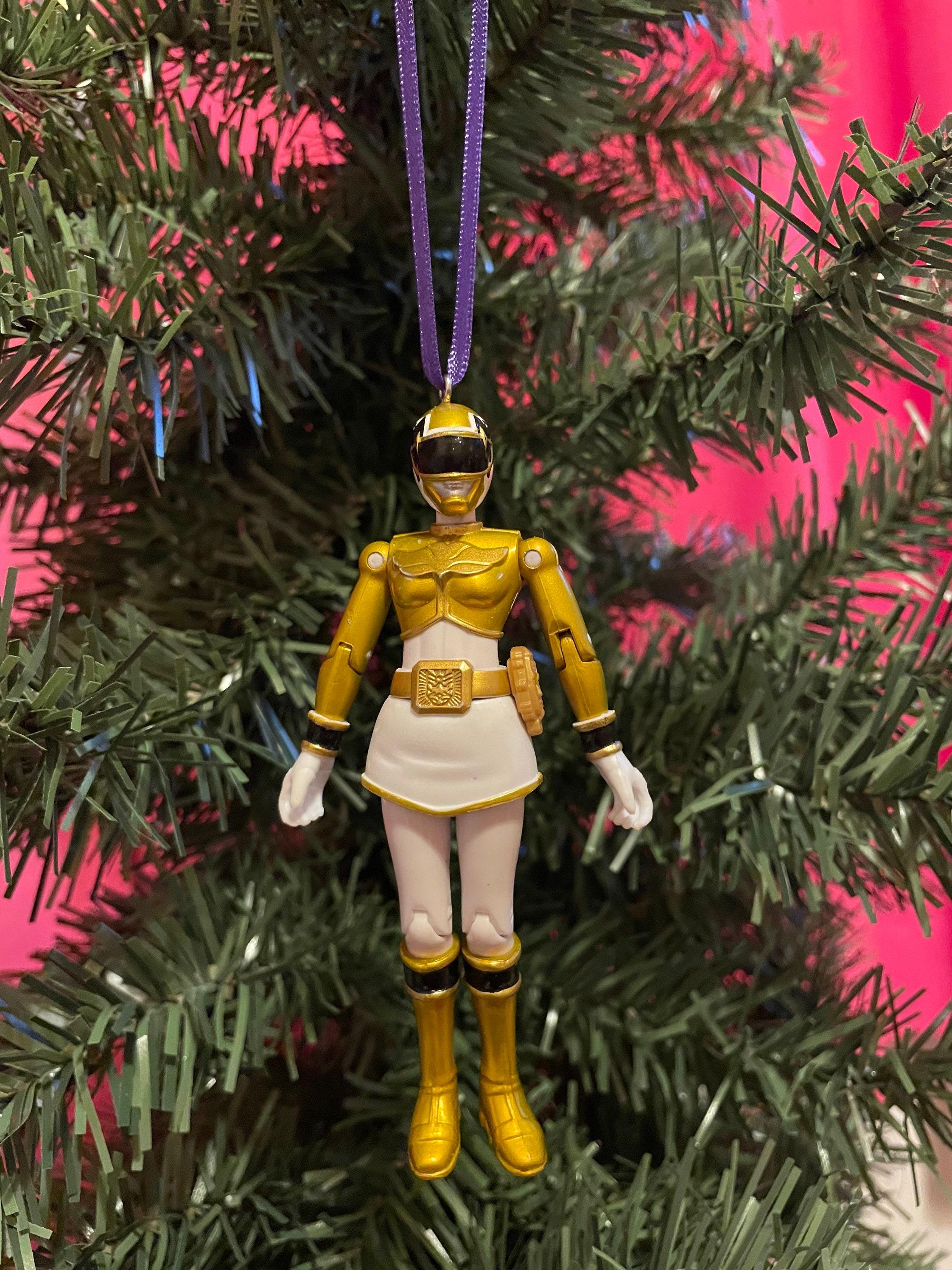 White ranger christmas ornament Clearance