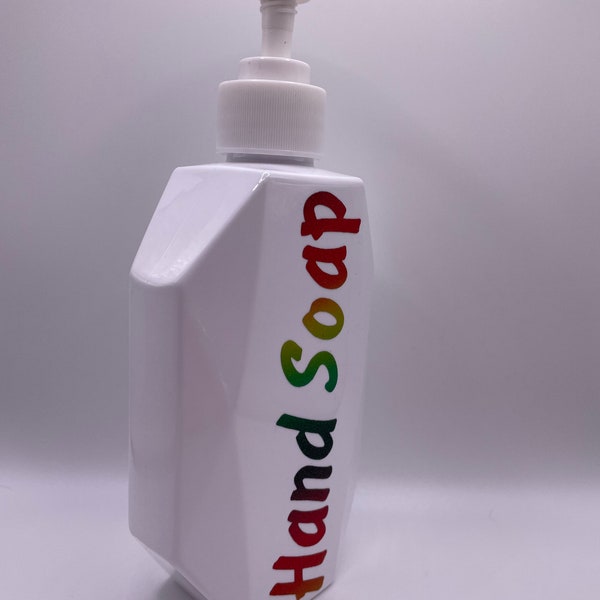 300ML Bathroom Soap Dispenser. Hand soap pump. Refillable Plastic Bottle. Refillable. Reusable. Hand soap. Pump bottle.