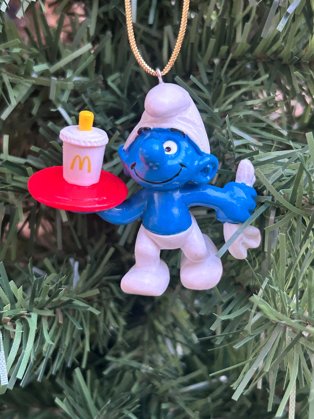Smurf. Mcdonalds Happy Meal Toy. 1996. Christmas Tree Decoration ...