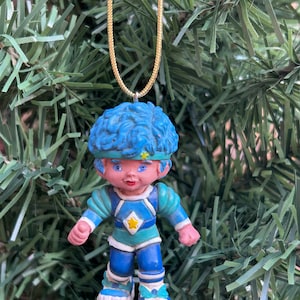 Buddy blue. Rainbow Brite. 80s toy. Vintage rainbow brite. Retro toy. Rainbow bright. Rainbow brights friend. Christmas decoration.