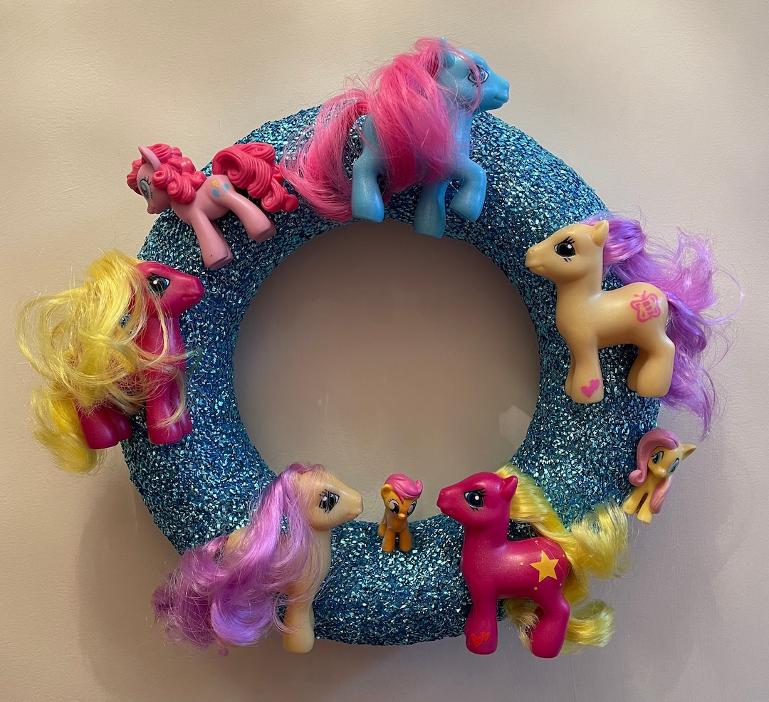 Toy Wreath. My Little Pony. MLP. Wall Art. Wall Wreath. Childrens Wall ...