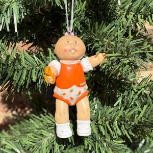 CPK. Adorno navideño de muñeca Cabbage Patch. Muñeca Cabbage Patch. Decoración para árbol de Navidad. Juguete vintage. Juguete de los años 80.