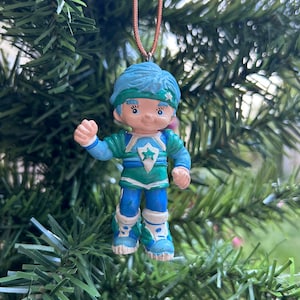 Buddy blue. Rainbow Brite. 80s toy. Vintage rainbow brite. Retro toy. Rainbow bright. Rainbow brights friend. Christmas decoration.