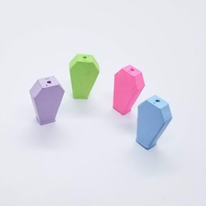 Pastel Coffin Charm Beads
