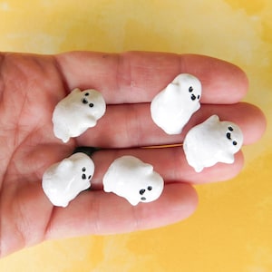 Pudgy Ghost Charm Beads