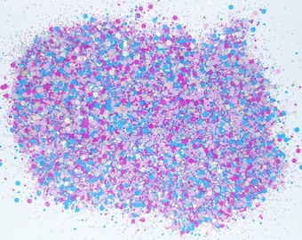 Cotton Candy Bubble Gum Hexagon Chunk Glitter Mix